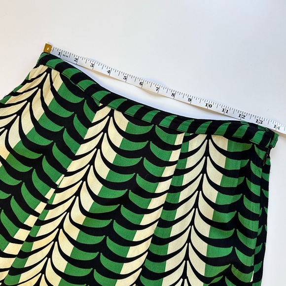 Totem Brazilian Designer Maxi Skirt Green Black & Cream Print Size S - Picture 13 of 16